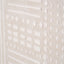 White and Natural Abstract Design Linen Canvas with Elm Effect Frame