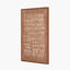 Brown and Natural Abstract Linear Design Canvas with Oak Effect Frame