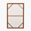 Brown and Natural Abstract Linear Design Canvas with Oak Effect Frame