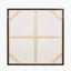 Brown and Natural Large Flower Design Canvas with Black Frame