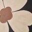 Brown and Natural Large Flower Design Canvas with Black Frame