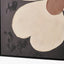 Brown and Natural Large Flower Design Canvas with Black Frame