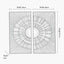 S/2 Antique White Moulded Metal Circle Wall Art