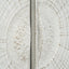 S/2 Antique White Moulded Metal Circle Wall Art