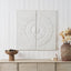 S/2 Antique White Moulded Metal Circle Wall Art