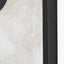 Black and Natural Stone Design Canvas Wall Art with Black Frame