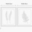 S/2 Green and Natural Fern Canvas Wall Art with Natural Frames