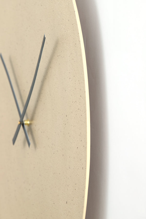 Clock 74 cm LICOLA matt sand+light brown spotted