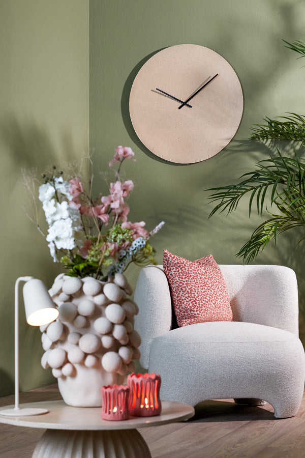 Clock 74 cm LICOLA matt sand+light brown spotted