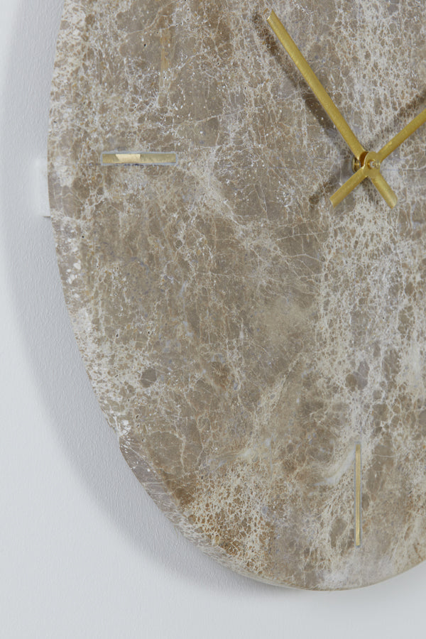 Clock 43 cm MORENO marble brown