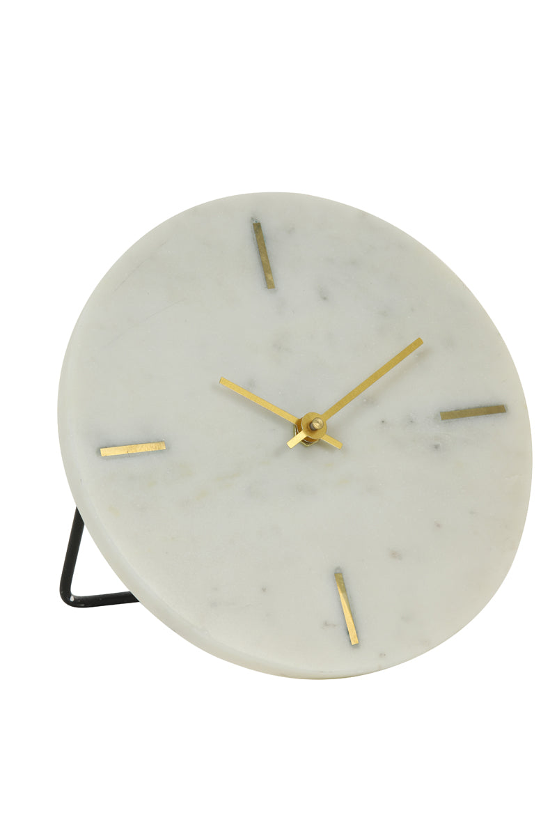 Clock 20 cm MORENO marble white