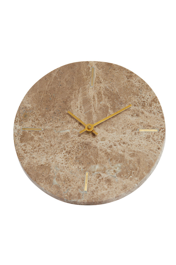 Clock 20 cm MORENO marble brown