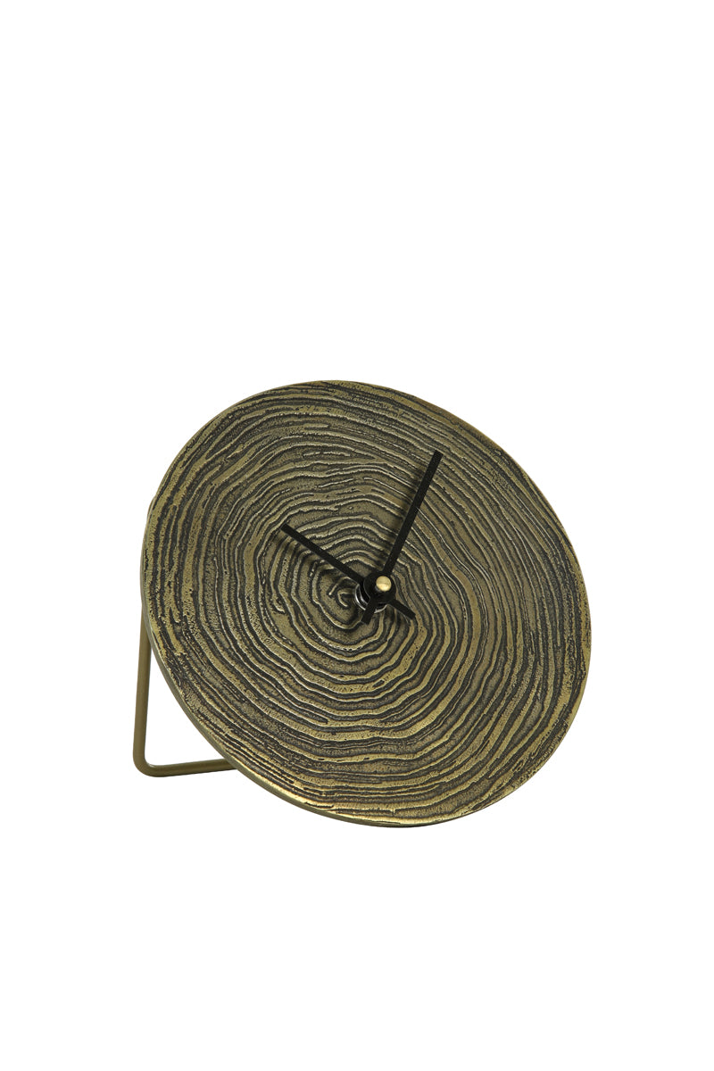 Clock 15 cm ALOCIL antique bronze swirl