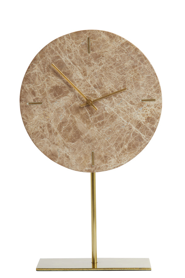 Clock on base 25,5x10x42,5 cm MORENO marble brown