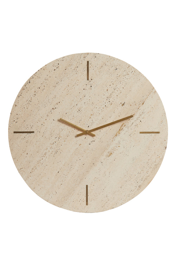 Clock 43 cm JENAY travertine sand