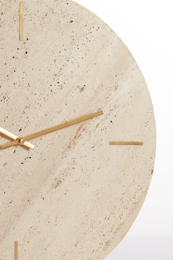 Clock 43 cm JENAY travertine sand