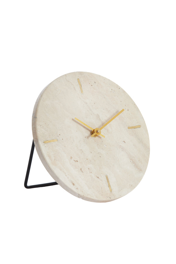 Clock 20 cm JENAY travertine sand