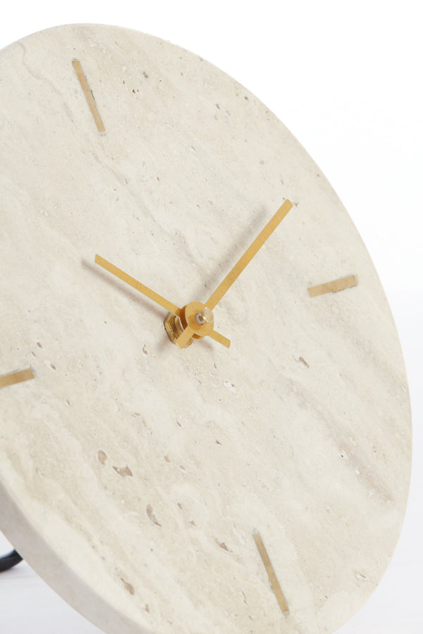 Clock 20 cm JENAY travertine sand