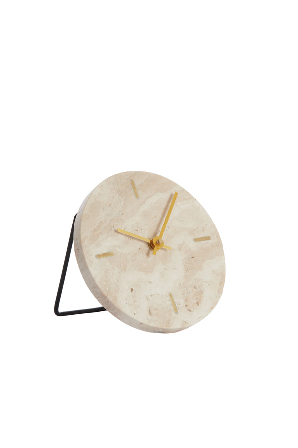 Clock 15 cm JENAY travertine sand