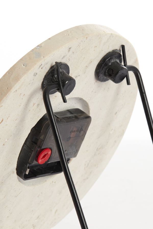Clock 15 cm JENAY travertine sand