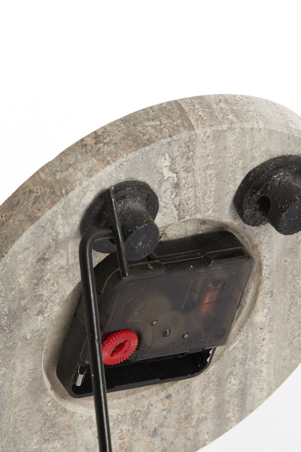 Clock 20 cm JENAY brown travertine