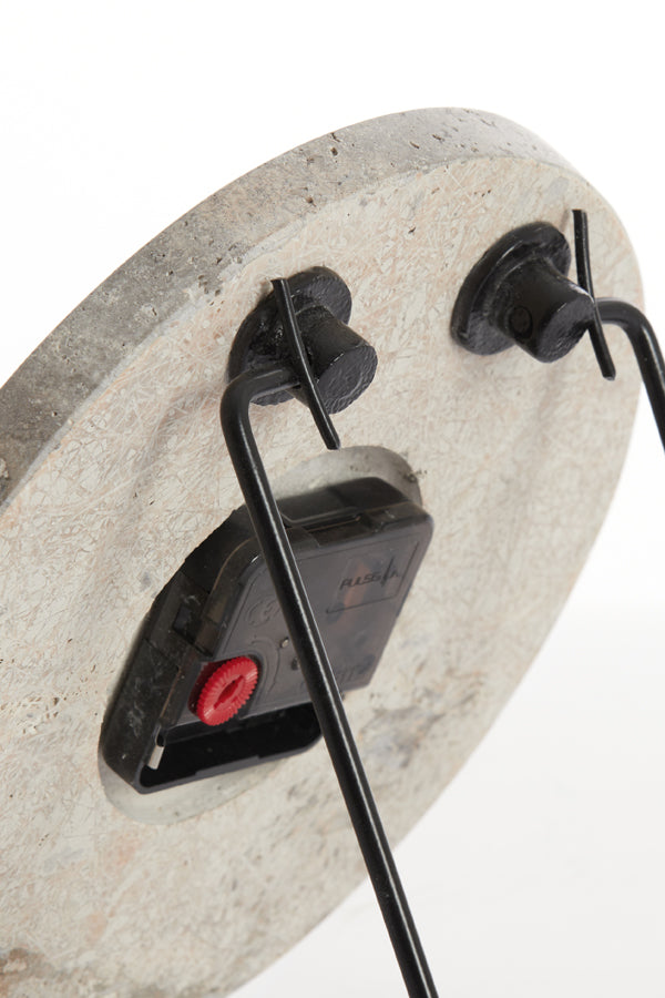 Clock 15 cm JENAY brown travertine