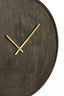 Clock 41 cm VETI mango wood dark brown+gold