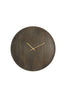 Clock 56 cm VETI mango wood dark brown+gold