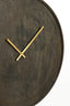 Clock 56 cm VETI mango wood dark brown+gold