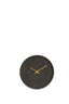Clock 15 cm VETI mango wood dark brown+gold