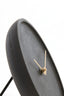 Clock 15 cm VETI mango wood dark brown+gold