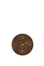 Clock 15 cm VETI mango wood brown+gold