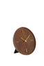 Clock 20 cm VETI mango wood brown+gold