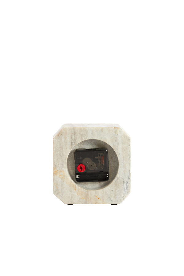 Clock 13x4x13 cm PABLIA marble sand-grey
