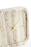 Clock 20,5x6x20,5 cm PABLIA marble sand-grey