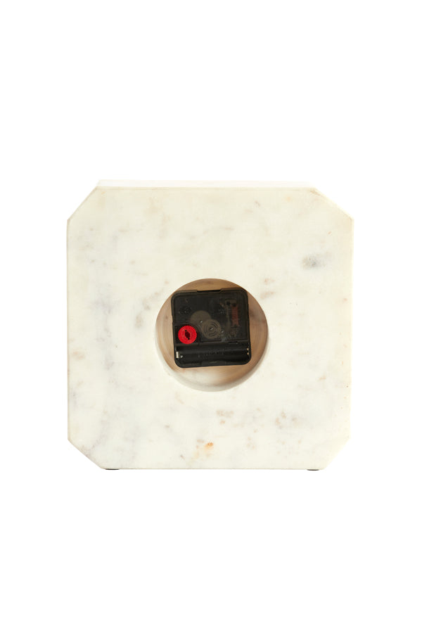 Clock 20,5x6x20,5 cm PABLIA marble white