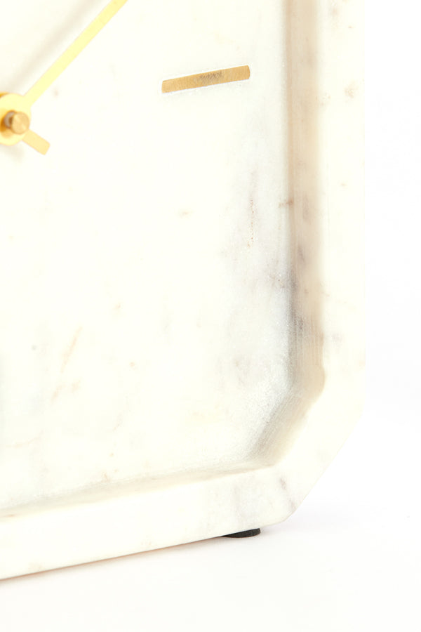 Clock 20,5x6x20,5 cm PABLIA marble white