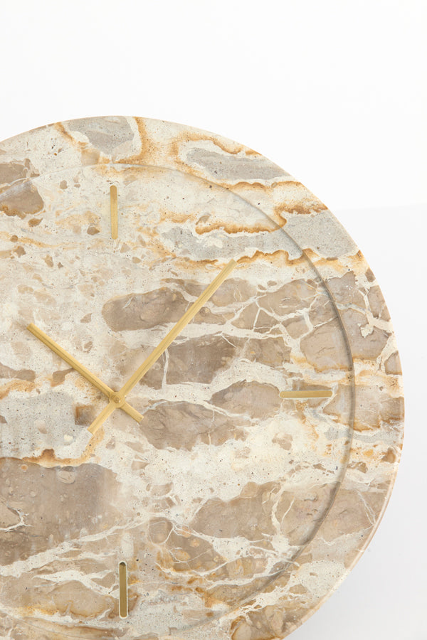 Clock 41 cm SISTELO taupe marble