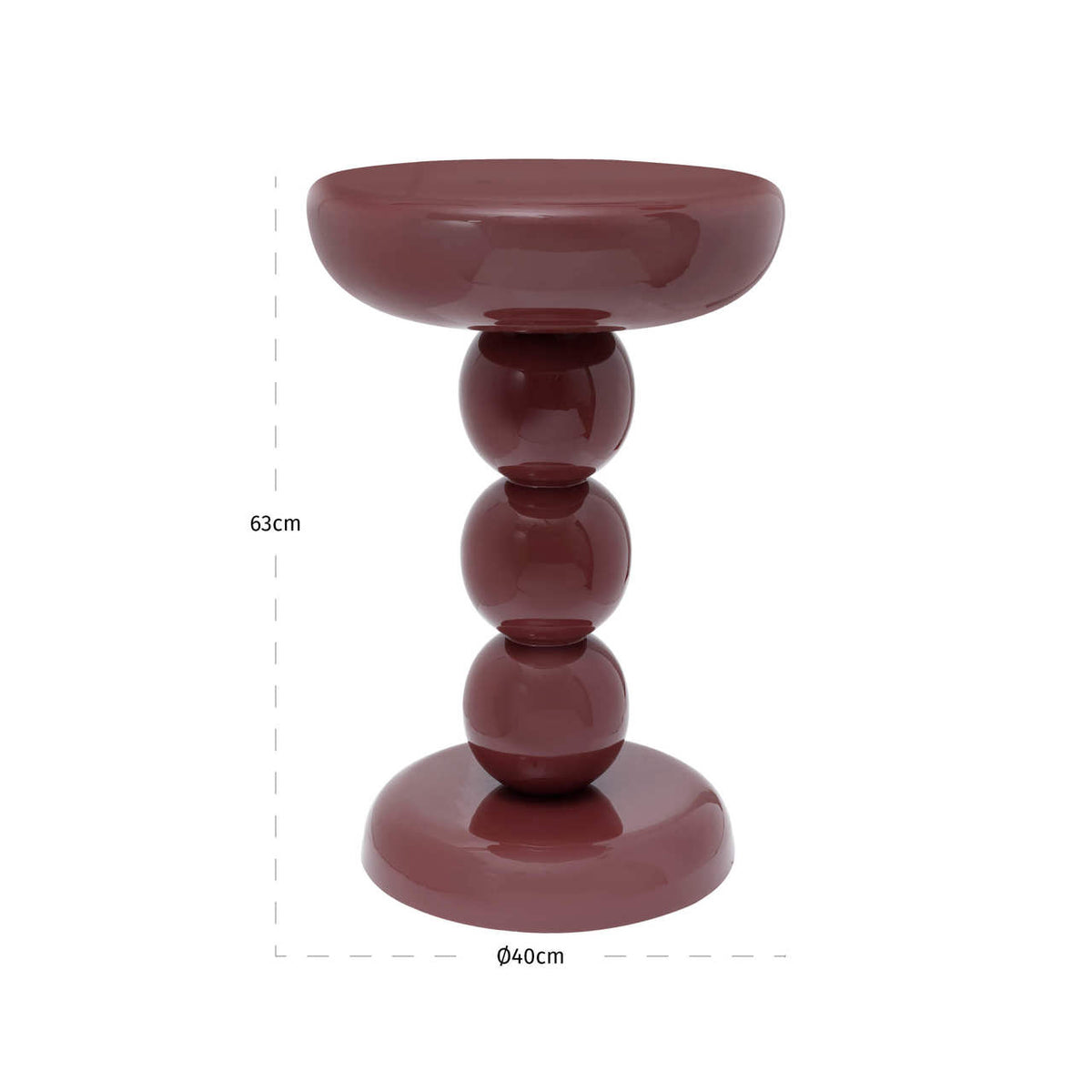 End table Reid burgundy