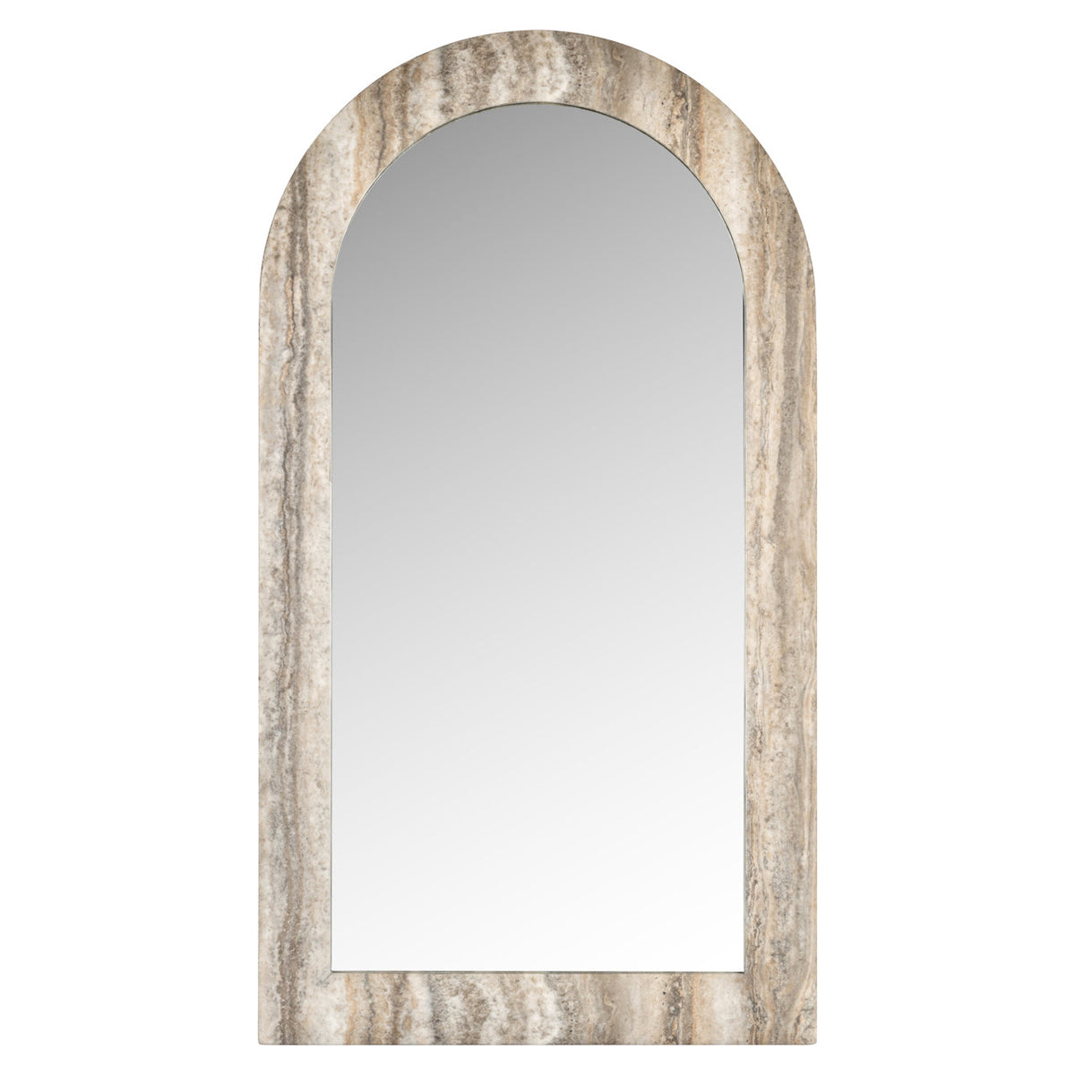 Mirror Calvo grey faux travertine