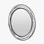 Black Metal Swirl Round Wall Mirror