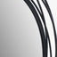 Black Metal Swirl Round Wall Mirror