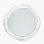 Antique Silver Metal Swirl Round Wall Mirror