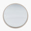 Natural Wood Veneer Slim Frame Round Wall Mirror