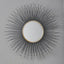 Black and Gold Metal Starburst Design Round Wall Mirror