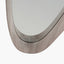 Grey Oak Wood Veneer Teardrop Shaped Wall Mirror