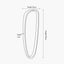Grey Oak Wood Veneer Teardrop Shaped Wall Mirror