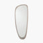 Grey Oak Wood Veneer Teardrop Shaped Wall Mirror