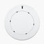 White Marble Effect Wood Veneer Round Wall Mirror