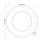 White Marble Effect Wood Veneer Round Wall Mirror